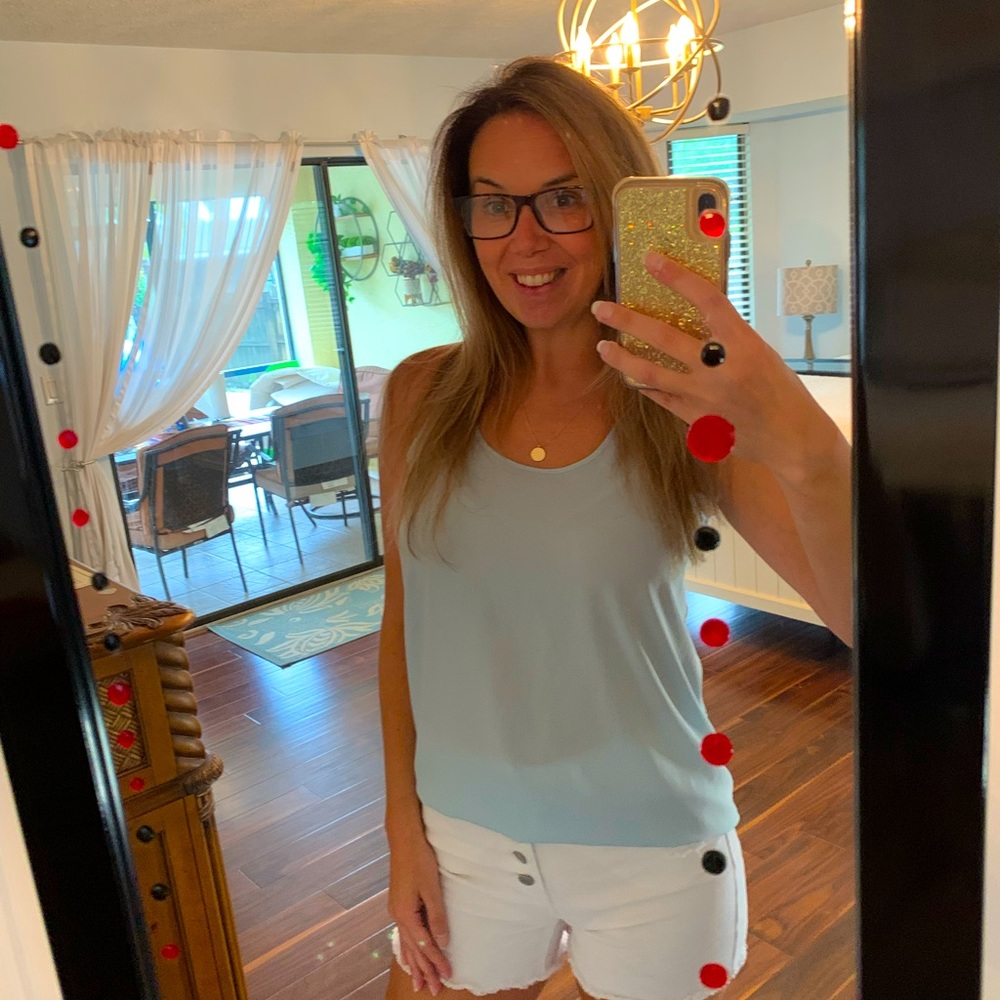 Breezy baby blue tank top